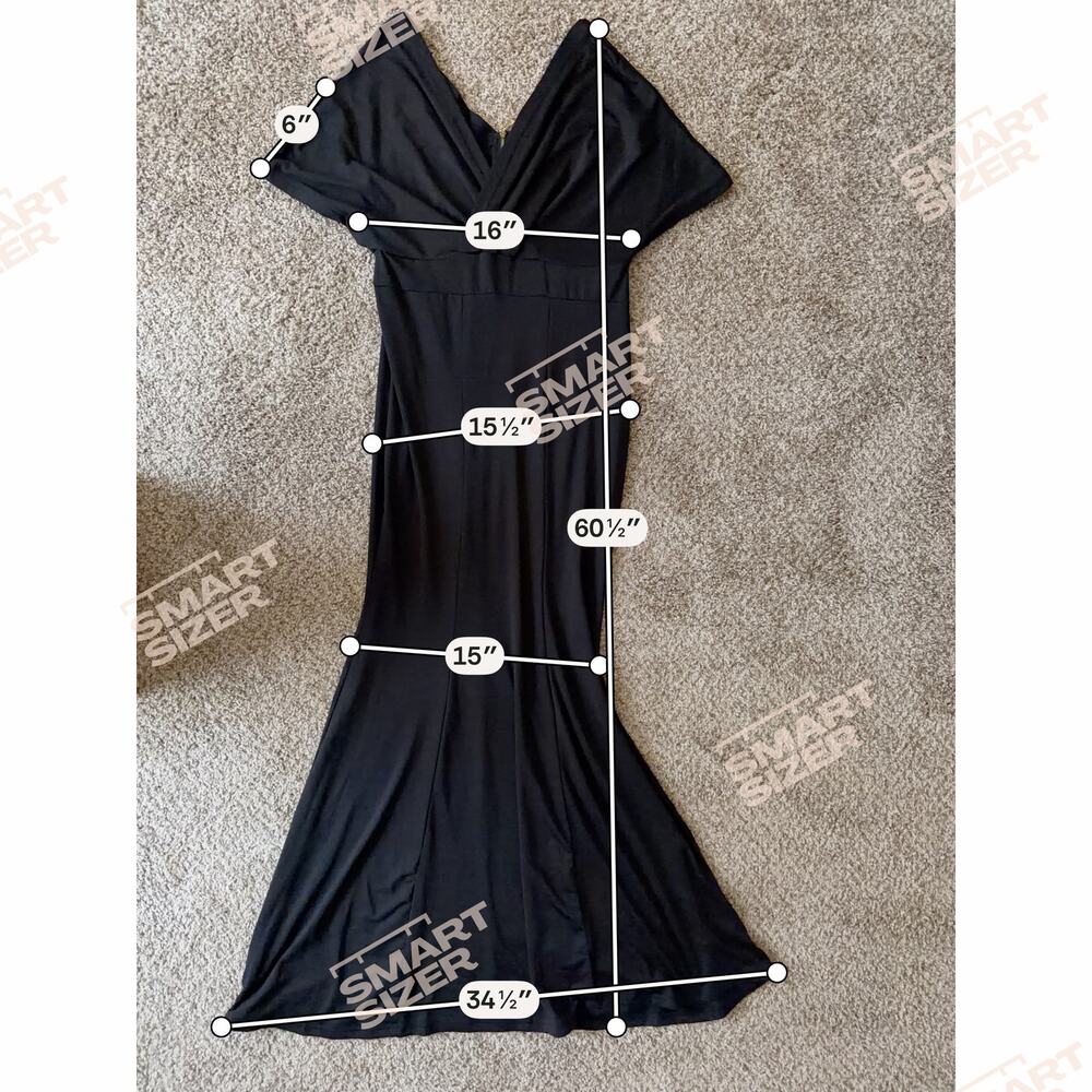 3 for $9 Black Evening Dress EUC long Back zipper M-L - Picture 3 of 6